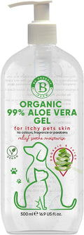 Aloe Vera Gel for Dogs & Cats | itchy dog skin relief | soothe, moisturiser, after sun care for dry pets skin | stings, insect bites 100% pure ingredients 500ml