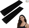WESTEND CHOICE 5cm Wide Headbands 2 Pack Plain Stretchy Kylie Head Band Bandeau Unisex Headbands for Women & men Soft Hair Band Gym Exercise Yoga Headband (Black)