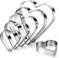 Heart Cookie Cutter Set - 5Pcs Stainless Steel Biscuit Cutters Heart Shaped Mold for Valentines Day Party Decorations Supplies