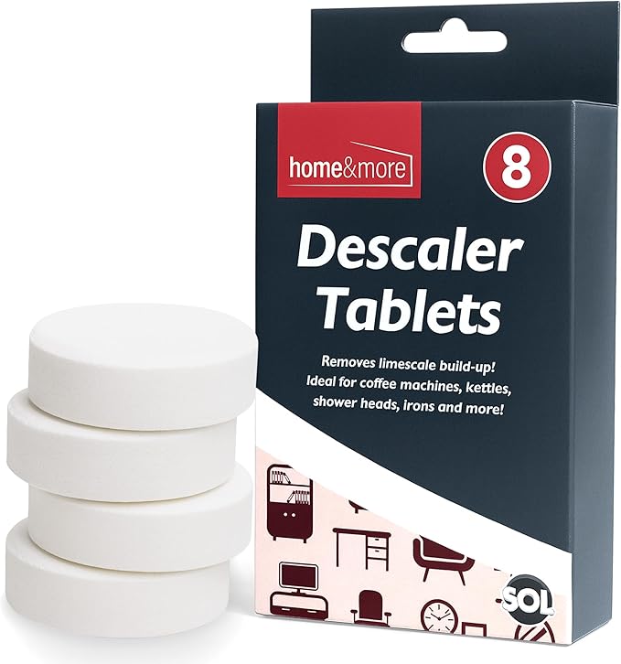 SOL Kettle Descaler Tablets Limescale Remover for Electric Appliances Hard Water Build Up Cleaning Solution for Kitchen Use Suitable for Electric Kettles Coffee Makers and Household Heating Equipment