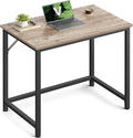VASAGLE Computer Desk, Office Desk, 80 x 50 x 76 cm, for Study, Bedroom, Living Room, Heather Greige and Ink Black LWD038B02