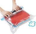 10Pack Travel Space Saver Bags (4 x S, 3 x L, 3 xL), Reusable KFYM Vacuum Travel Storage Bag, Saves 75% of Storage Space, Roll-Up Compression, No Need For Vacuum Machine Or Pump