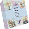 Luxury Birthday Cards Multipack - Assorted Watercolour Pastel Cards - 20 Pack of Birthday Cards and Envelopes for Women Men, 145mm Happy Birthday Greeting Card Box