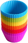 Cupcake Molds, Reusable Silicone Baking Cases Muffin Molds, 24 Count (Pack of 1)
