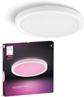 Philips Hue Devote Smart LED Panel Light, White and Color Ambiance, Round 30cm, 16.6W, 2000 Lumens, White Frame for Indoor Home Lighting, Ceiling, Living Room, Kitchen, Hallway, 1 Pack, S
