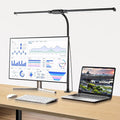 Desk lamp with Clamp, Super Wide & Bright, 5 Color Modes X 10 Brightness Levels, 960LM(160 Pcs Lamp Beads), 12W Computer Monitor Flexible Table Light, Desk Light for Office,Study, Crafts, Draw[Energy Class A]