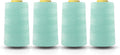 Realm Overlocking Sewing Machine Polyester Thread x Four 5000 Yards Cones White Black Natural Navy Red Grey (Aqua)