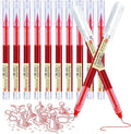 Gel Pens, 12pcs 0.5mm Red Gel Ink Pens, Ultra-Fast Drying, Gel Pen for Writing, Drawing, and Outlining, Red Pens for Student, office worker etc.