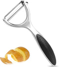 Potato Peeler, Stainless Steel Speed Grips Y Peeler Rotatable Multifunctional for Kitchen Vegetables Fruits(Silver/Black)