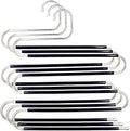 Trouser Hanger, 3 Pack Trouser Hangers Space Saving S-Type Clothes Pants Hangers Non-Slip Closet Organizer for Scarfs Jeans Clothes Trousers Towels