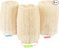 3 Pack Farm Natural Organic loofah Sponge Skin Cleansing Skin Exfoliation Bathing and Back Caring spa Body Shower Puff Scrubber Lofa Loofa Luffa Loffa Daily Skin Care