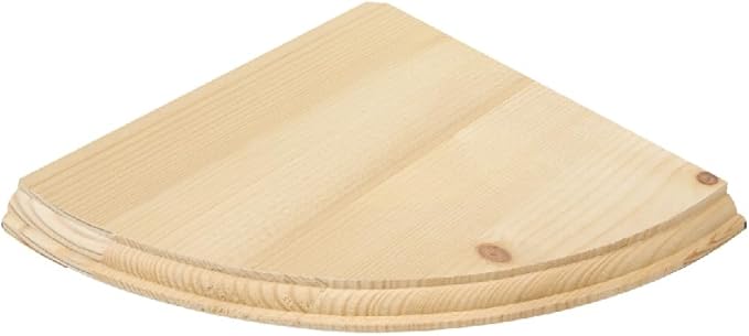 Anika Living Wooden Floating Corner Shelves / 2 Sizes/Easy To Assemble Wall Mounted Shelf/Ready To Paint, Stain Or Varnish/Fixtures Included (19cm x 19cm)