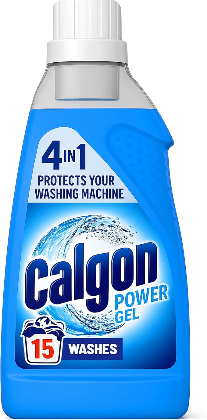 Calgon 4-in-1 Washing Machine Cleaner and Water Softener Gel 750 ml, Removes Limescale, Residue, Dirt, Rust & Malodours, Deep Clean