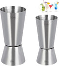 Set of 2 Stainless Steel 25/50 ml & 15/30 ml Cocktail Jigger Spirit Measure Cup, Shot Measure Dual Measuring Cup for Bar Party Wine Cocktail Drink Shaker Shaker