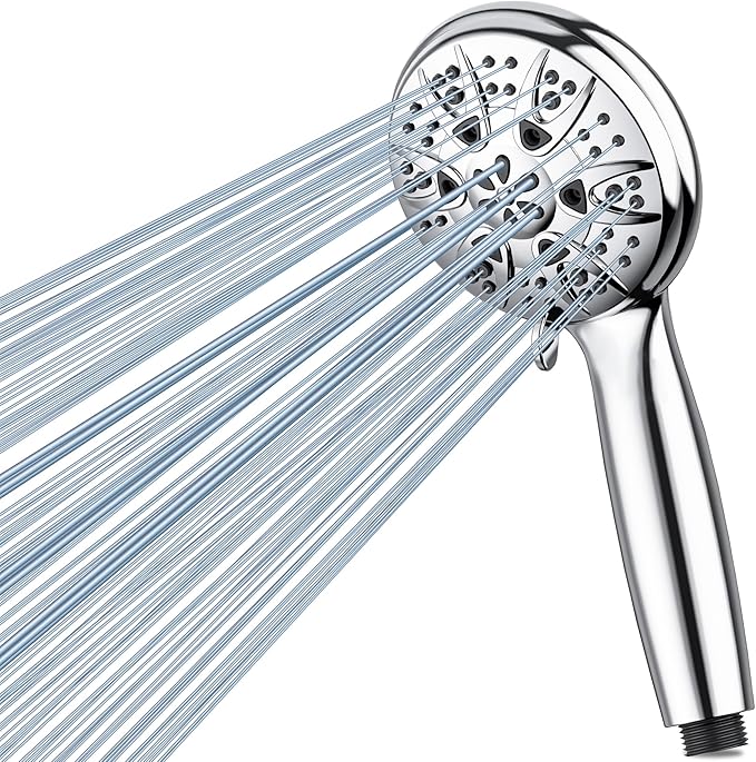 High Pressure Shower Heads with 5 Spray Modes, Powerful Flow Rain Shower Head for Low Water Pressure