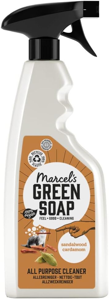 Marcel's Green Soap - All-Purpose Spray Sandalwood & Cardamom - Cleaning Spray - Eco friendly - Vegan - 99% Biodegradable - 500 ML