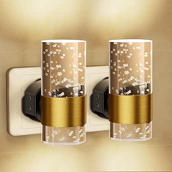 Night Light Plug in Wall with Dusk to Dawn Sensor, Adjustable 3 Colour Temperature (3000K/4500K/6000K) and Brightness (0-100LM), Modern Plug in Night Light for Hallway, Bedroom, Stairs, 2 Pack[Energy Class F]