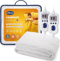 Silentnight Multi-Zone Electric Blanket Mattress Topper King – Heating Pad with 4 Individual Heating Zones, 9 Heat Settings, Built-in Timer and Easy Fit Straps – Machine Washable – King Size 200x160cm