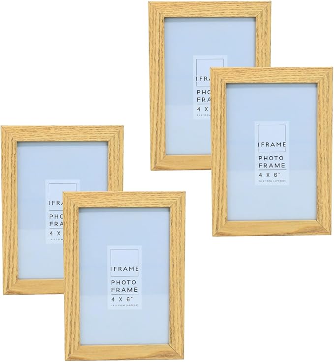 Widdop 4' x 6' - iFrame Set of 4 Photo Frames Oak Finish
