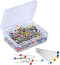 MINTHE™ Sewing Pins - 100 Pack, Coloured Heads, Dressmaking & Quilting Pins