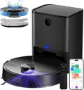 MONSGA MS1MAX Robot Vacuum with Mop, 5000Pa Strong Suction, Lidar Navigation Robotic Vacuum with 3.5L Self-Empty Station, 180mins Runtime, APP/Remote/Voice Control, for Hard Floors and Carpets