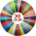 Yungden 30 Colours 3D Pen Filament Refills 1.75mm PLA 3D Pencil Printing Threads Each 3 Metres Total 90 Metres Compatible with SCRIB3D MYNT3D PIKA3D Jandi LIHUACHEN Yummici and WGP Pens