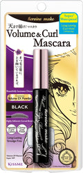 HEROINE MAKE by KISSME Volume UP Mascara Super Waterproof WP 01 Black | with Ultra Volumizing for Even Long-Lasting and Curl Eyelash for Women