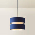 ValueLights | Small Ceiling Light Shade 2 Tier Pendant Lampshade in Navy Blue | Lamp Shades, Home Décor & Improvement Essential | 26cm Shade Width