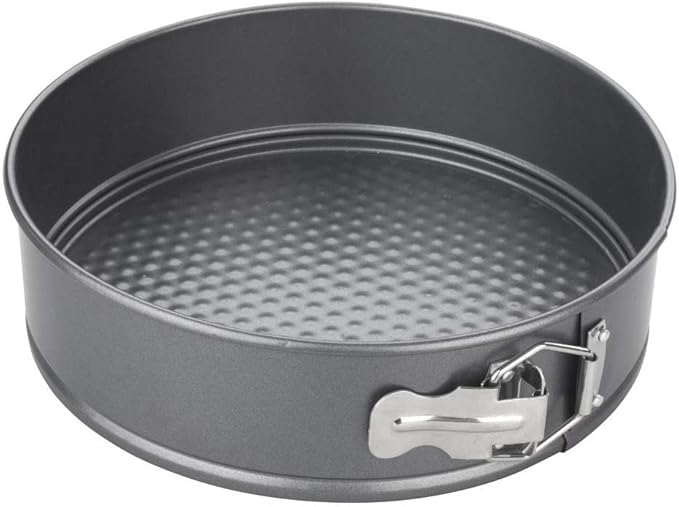 Chef Aid Non-Stick Spring Form Cake Tin, Round Cake pan with Loose Base for Easy Release, Fridge and Freezer Safe,Grey, 22.6 x 6.8 cm