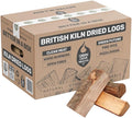 Green Olive Firewood - Kiln Dried British Logs (6kg / 27 Litre) for Wood Burners, Open Fires, Stoves and Fire Pits - Low Moisture, Ready To Burn, High Heat - Sustainably Sourced UK Firewood