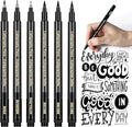 Calligraphy Pens Calligraphy set for Beginners Brush Pens - APOGO 6 Pack Caligraphy Beginners set Caligraphy Pens for Writing, Calligraphy Book, Bullet Journal Accessories, Black Pen Art Writing pens