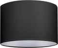 GIGGI Fabric Lamp Shades, 8" Black Light Shade, Modern Lampshades for Ceiling Lights, Table Lamps and Floor Lamps, Easy Fit Pendant Light Shades Ceiling for Living Room, Bedroom, Kitchen, Hallway