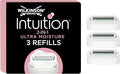 Wilkinson Sword Intuition 2-in-1 Ultra Moisture Women’s Razor Blades, Hair Removal, Touch of Shea Butter, Shavers for Routine Grooming, 3 Refill Pack