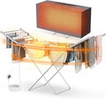 Heated Clothes Airer with Cover Dry Soon,18 Heated Pipes Electric Airer Clothes Dryer,Foldable Drying Rack Saving Space,Indoor Heated Drying Rack Suitable for Most Fabrics