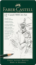 Faber-Castell 9000 Art Set, 12 x Pencils In a Stylish Tin