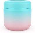 WayEee Food Flask,Durable Stainless Steel Food Flasks for Hot Food, 385ml Leak-Proof Soup Flask for 5 Hours Hot & 7 Hours Cold(Candy)