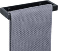 SAYAYO Black Hand Towel Holder 20CM Self Adhesive & Screw Small Towel Rail Wall Mounted Towel Ring SUS304 Stainless Steel No Drilling for Bathroom, EGJF020-B-2023