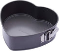 MasterClass 22.5 cm Heart Shaped Cake Tin with Loose Base, Springform Clasp & PFOA Non Stick Coating, Robust 1 mm Carbon Steel, 9 Inch Pan