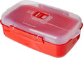 Sistema Rectangle Microwave Container | 1.25 L | Food Container with Steam Release Vent | BPA-Free | Red | 1 Count