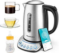 Alexa Smart Kettle, voice control with Amazon Alexa, Google & Siri | Digital Temperature Control 2200W with Keep Warm Function, Stainless Steel, 1.7L, Silver | Energy Efficient Kettle - BPA Free