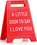 Velenti Valentines Day Gifts - Romantic I Love You Sign Figurines - Fun Boyfriend Valentine's Day Gift - Cute Birthday, Christmas, Wedding Gift for Girlfriend, Wife, Fiancee - Mini Sign Decoration