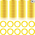 50 Pack Hair Bands for Women,Thick Bobbles Elastic Ties No Damage Hairbands Soft Rubber Band Elastics Ponytail Scrunchies Accessories Small Thin Strong Durable Bobble,for School Girls Kids (Yellow)