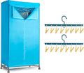 Electric Clothes Dryer with Sock Clip, 2-Tier Foldable Heated Clothes Airer with Cover,20KG Large Capacity Warm Air Drying Wardrobe,1500W Heated Clothes Airer,Energy-Efficient Clothes Drying Rack