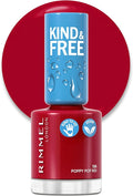 Rimmel London Kind and Free Clean Nail Polish 8ml 156 Poppy Pop Red