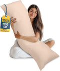 Utopia Bedding Bolster Pillow,Full Body Pillow, Soft Hollowfiber Filling, Long Pregnancy Pillow for Maternity Support and Side Sleeper (Beige, 50x135 cm (Pack of 1))