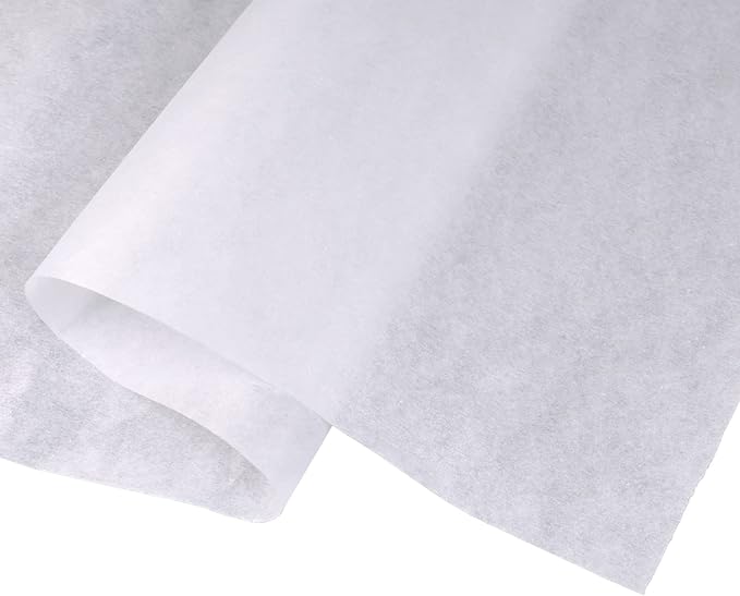 Fusible Interfacing Fabric - Medium Weight 100cm Wide White Non Woven Single Sided Iron On Interfacing Iron on Fabric for Sewing, Quilting, Topstitching, Crafting, Collars and Dress Making (1m)