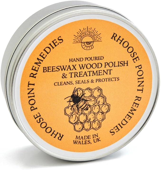 Premium Beeswax Polish for Wood & Furniture Wax UK – 100ml Hand Poured Wood Conditioner | Eco-Friendly & Non-Toxic | Protects & Enhances All Wooden: Furniture, Toys, Bowls, Ornaments