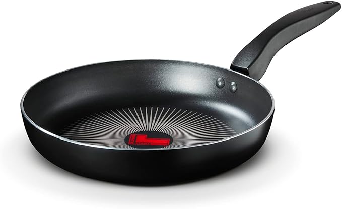 Tower T700310 SmartStart Gourmet 24cm Aluminium Frying Pan with Easy Clean Aeroglide Non-Stick, Long Lasting, Induction Compatible, Oven Safe, PFOA Free, Black