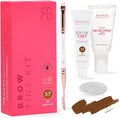 RB RENATA BEAUTY Brow Tint Kit – Eyebrow Tint Set – Dye Kit with Color Tint, Cream Developer and Styling Brush – Long-Lasting Effect Up to 4 Weeks – 30 Applications [Brown]