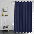 EurCross Navy Blue Long Fabric Shower Curtain 180 x 200cm Drop, Water Resistant Machine Washable Shower Curtain Liner 72 x 78 Inch,100% Polyester